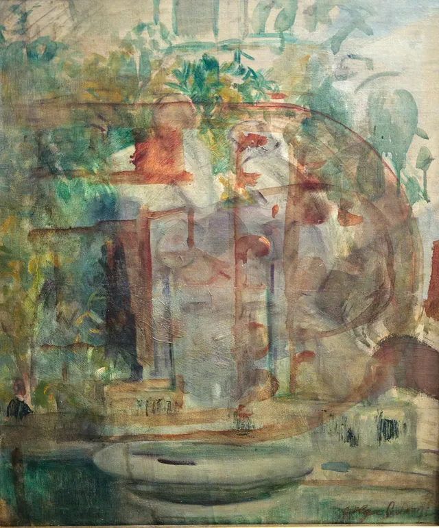 FIRMADO OLGA SACHAROFF. "Apunte" Óleo sobre lienzo.