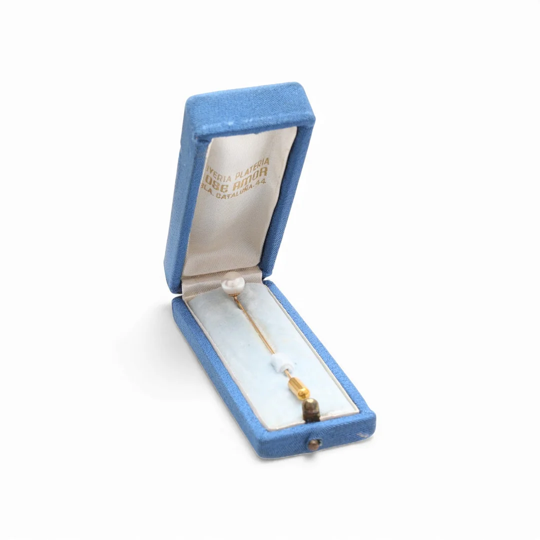 Gold and pearl tie pin, first third of the 20th Century. — Cufflinks & Tie Pins — Balclis