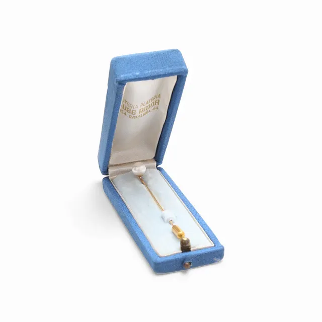 Gold and pearl tie pin, first third of the 20th Century.
