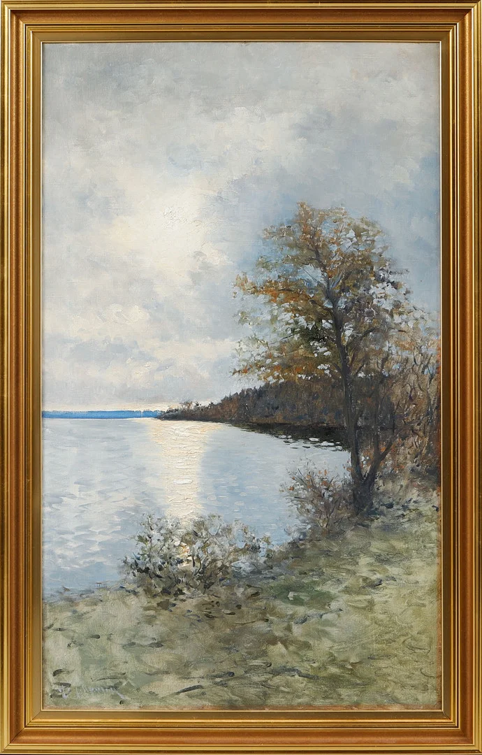 YO JOHANSSON. Sjölandskap. Olja på duk, signerad. — Paintings — Göteborgs Auktionsverk