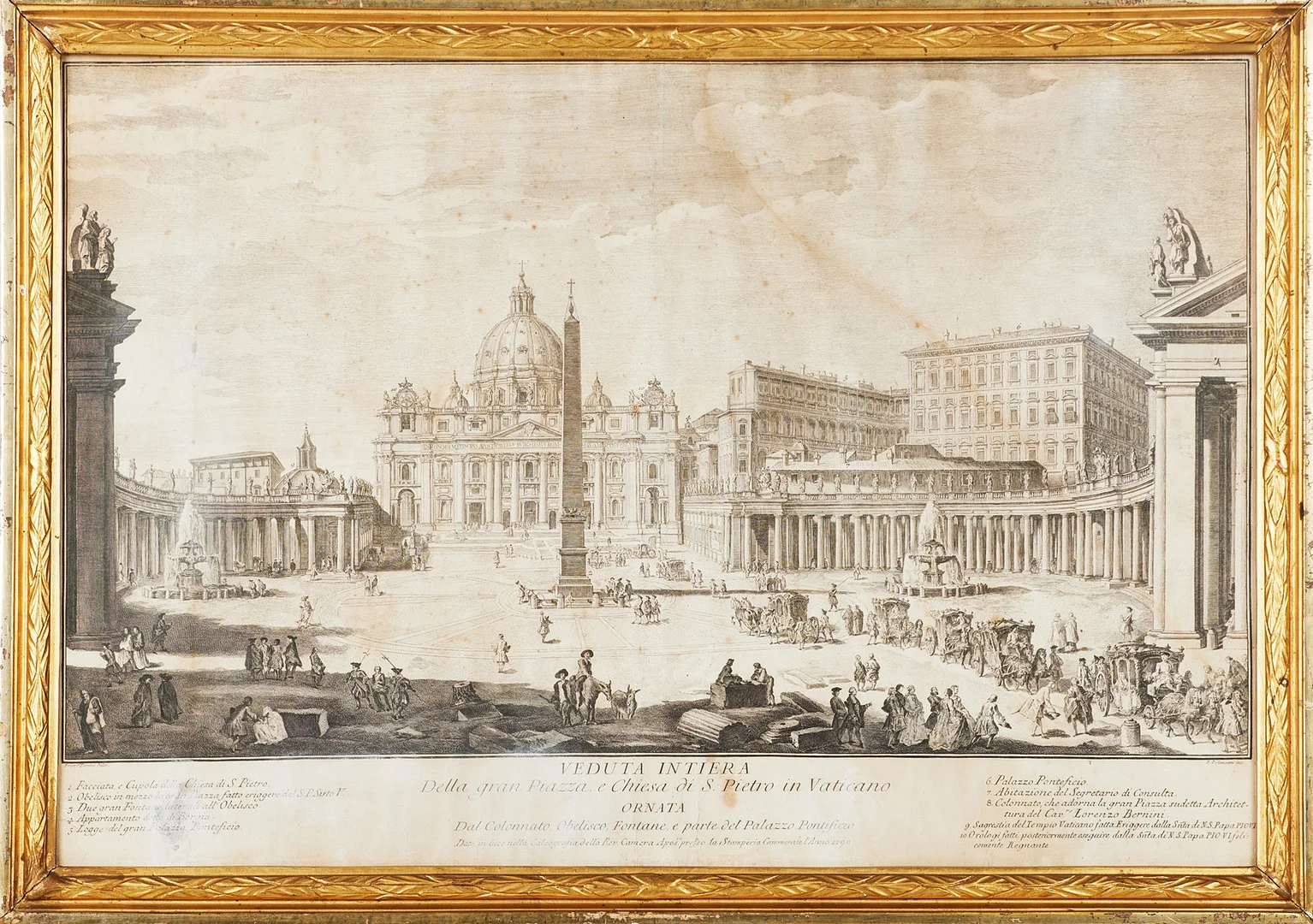 FRANCESCO PANNINI (1745-1812). EFTER. "Vedita Interia", gravyr, motiv från Rom. — Engravings & Prints — Stockholms Auktionsverk Magasin 5