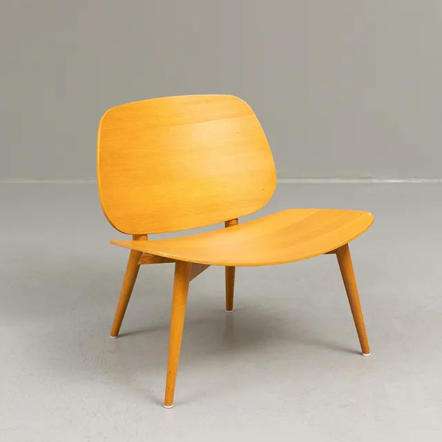 JONAS LINDVALL. fåtölj, ljus ek, "Papa", Scandiform.