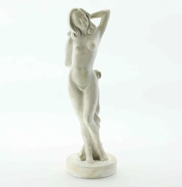 SKULPTUR, "Morgon", gips, signerad, 1900-tal.