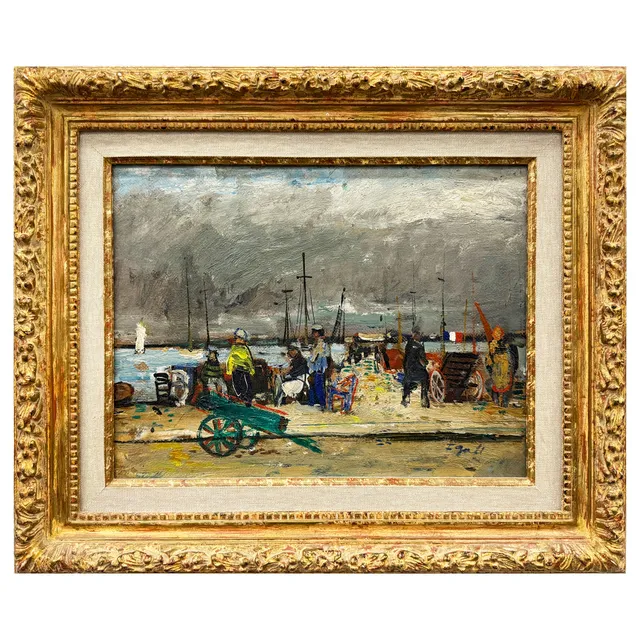 FRANCOIS GALL (FRENCH 1912-1987). FRENCH HARBOUR SCENE.