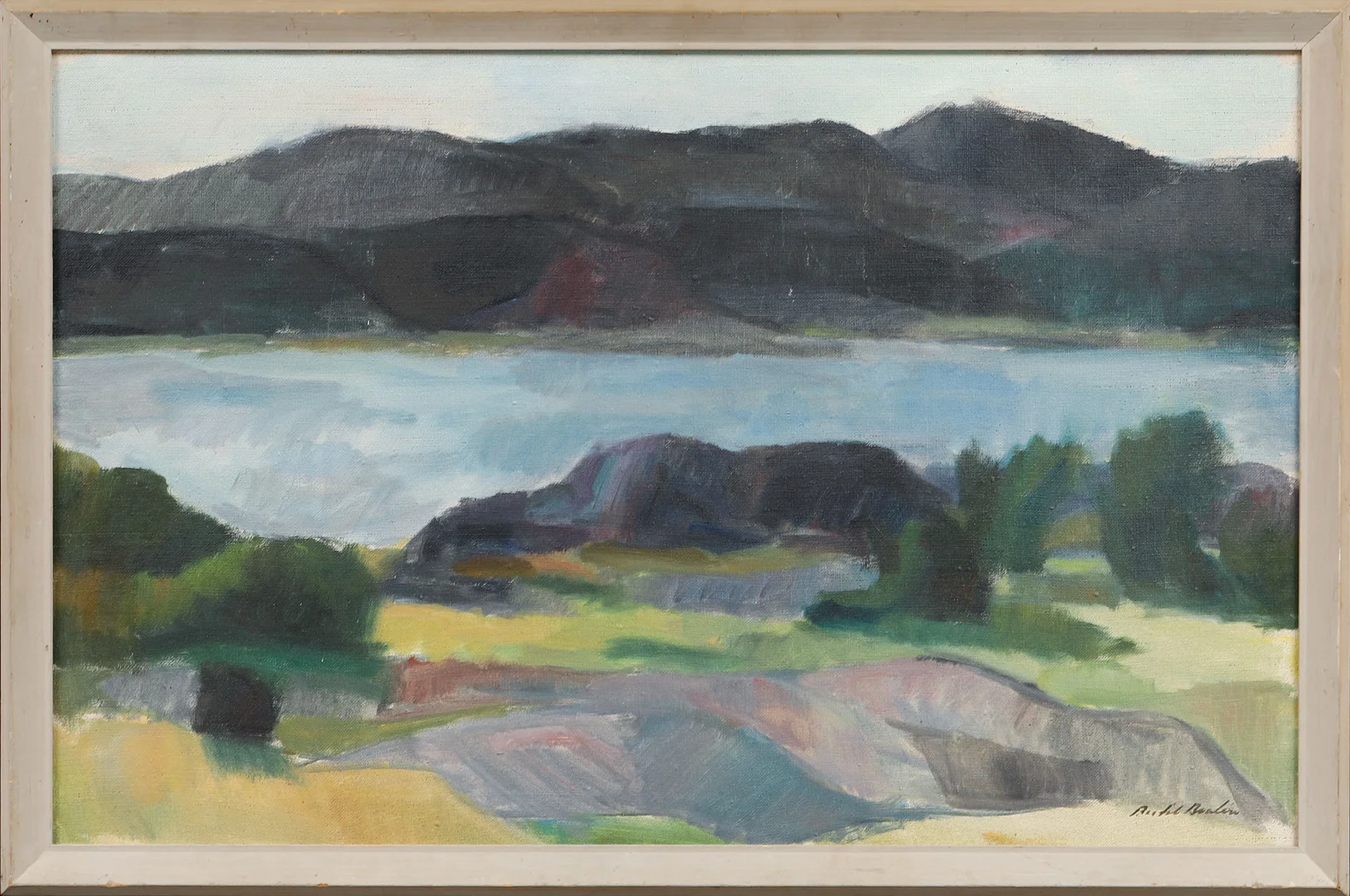 BERTIL BROLIN. Landskapsmotiv, olja på duk, signerad. — Paintings — Göteborgs Auktionsverk