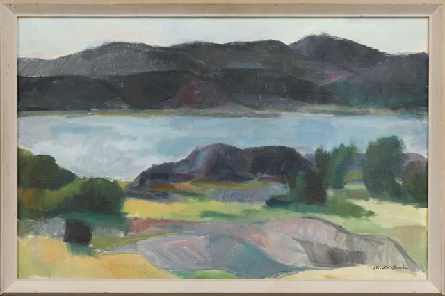 BERTIL BROLIN. Landskapsmotiv, olja på duk, signerad.