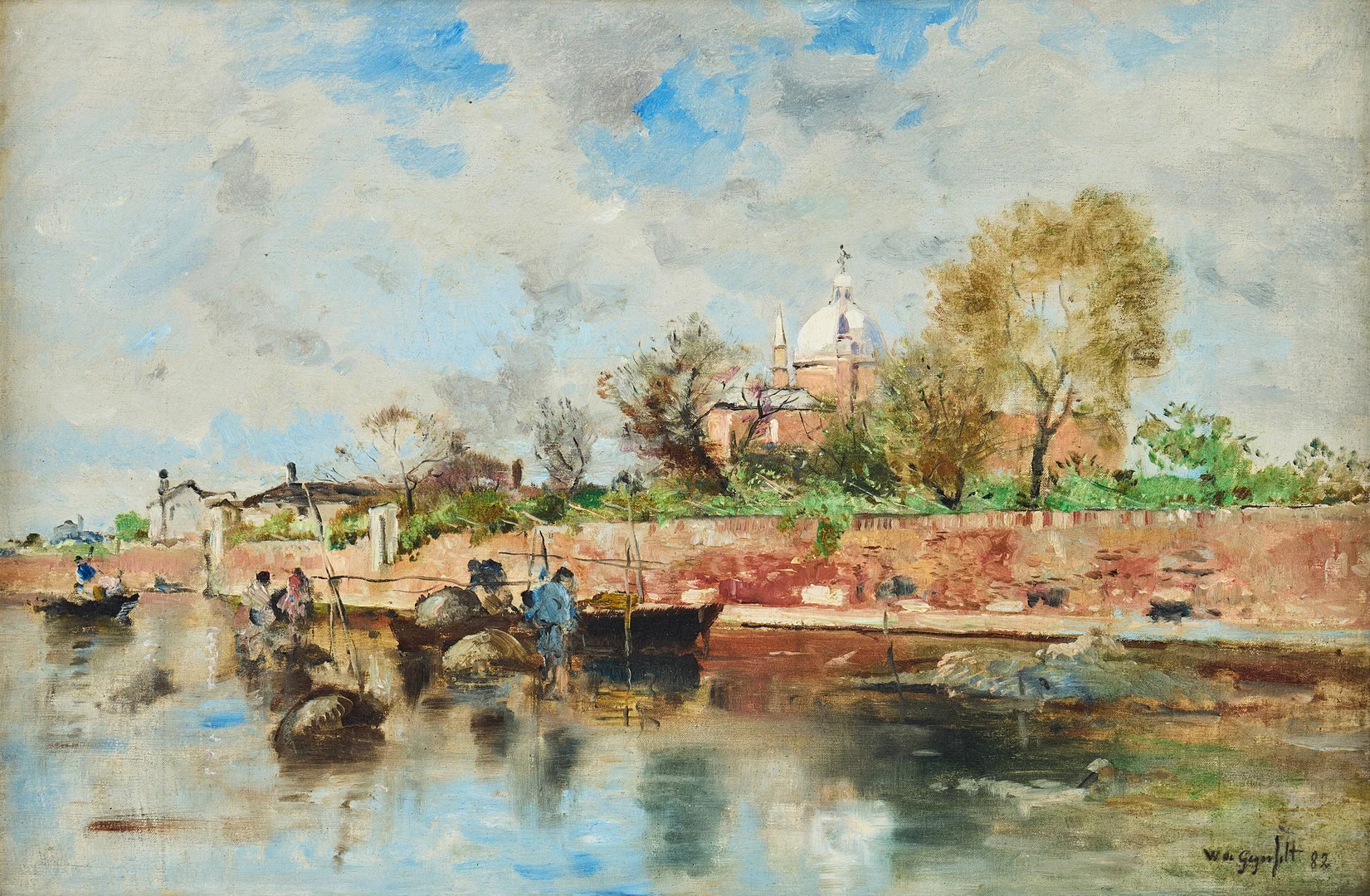 WILHELM VON GEGERFELT. Motiv från Venedig. — Paintings — Stockholms Auktionsverk Magasin 5