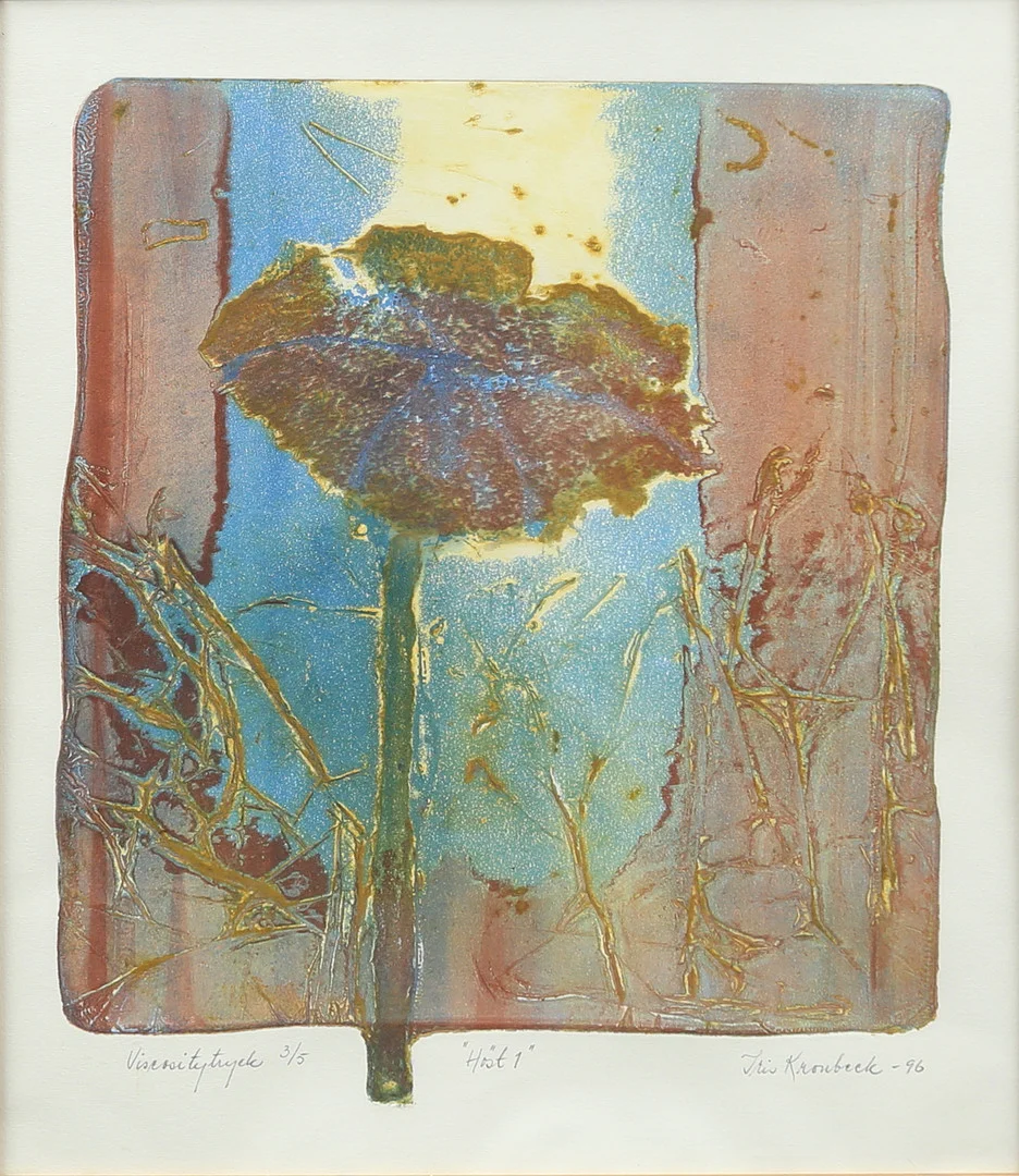 IRIS KRONBECK. Viskositetstryck, signerad och numrerad. — Engravings & Prints — Garpenhus Auktioner