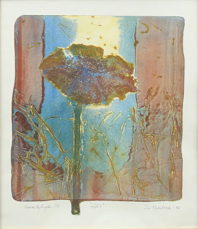 IRIS KRONBECK. Viskositetstryck, signerad och numrerad.