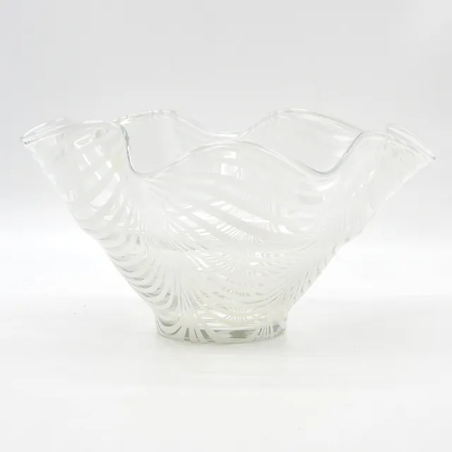 JOSKA, SCHALE, GLAS, WEISS UND TRANSPARENT, 20. JAHRHUNDERT.