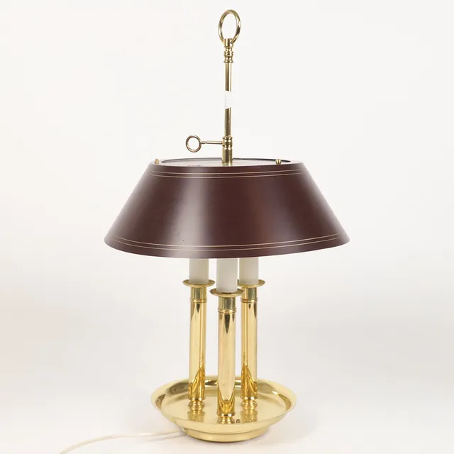 BORDSLAMPA, mässing/plåt, engelsk stil, Örsjö Industri.