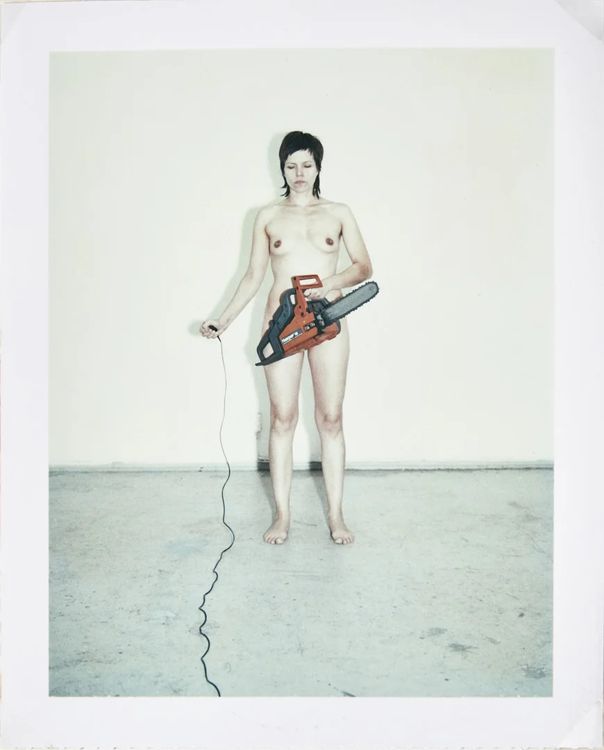 ANNIKA VON HAUSSWOLFF. "Det sista självporträttet", polaroid, SAK-edition 2007, signerat och daterad a tergo. — Photography — Stockholms Auktionsverk Magasin 5