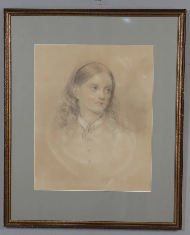 ATTRIBUTED TO EDEN UPTON EDDIS (1812-1901). PORTRAIT OF A YOUNG GIRL.