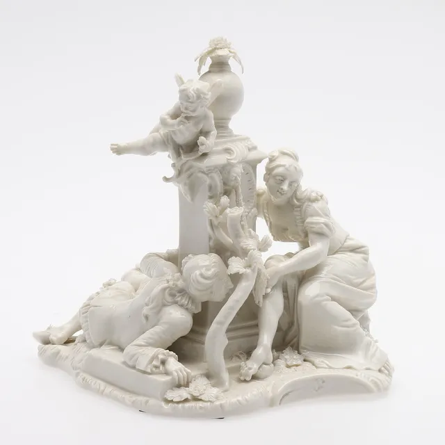 FIGURGRUPP, porslin, Nymphenburg 1900-talets första hälft.