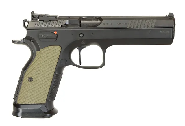 PISTOL, fabrikat CZ, modell TS 2 (Tactical Sport 2), kaliber 9x19, tillv.nr G335390, se-nr SE3528410.
