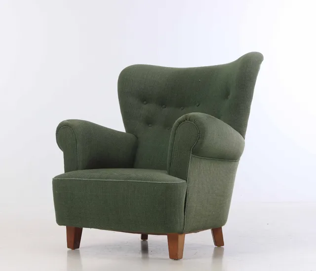 Upholstered armchair, circa 1930s/1940s