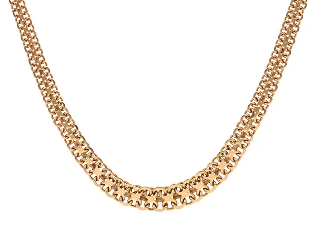 COLLIER, 18K guld, doserad X-länk, längd 43 cm, vikt 22,1 g.