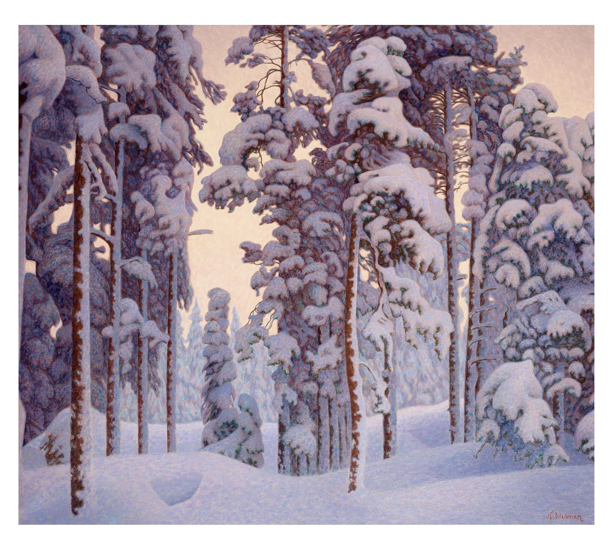 Hilding Werner, Snötyngt vinterlandskap. — Bukowskis
