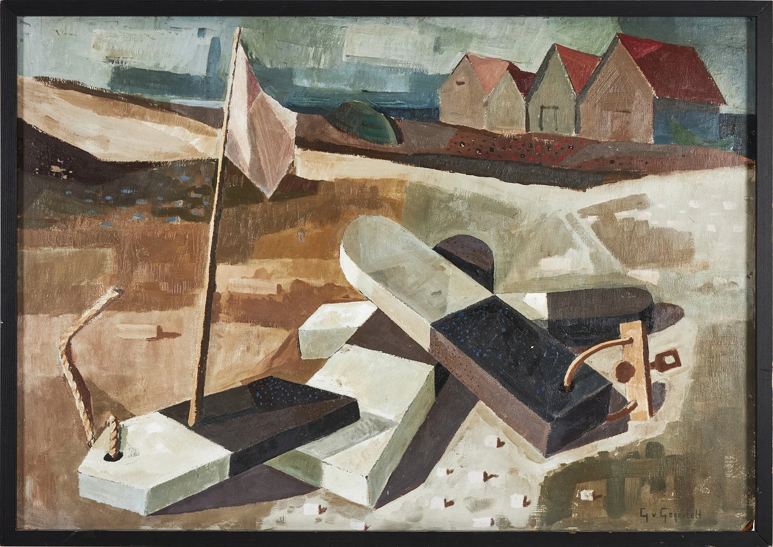 GUNNAR VON GEGERFELT. "Laxträn, Fårö", olja på duk, signerad. — Paintings — Stockholms Auktionsverk Magasin 5