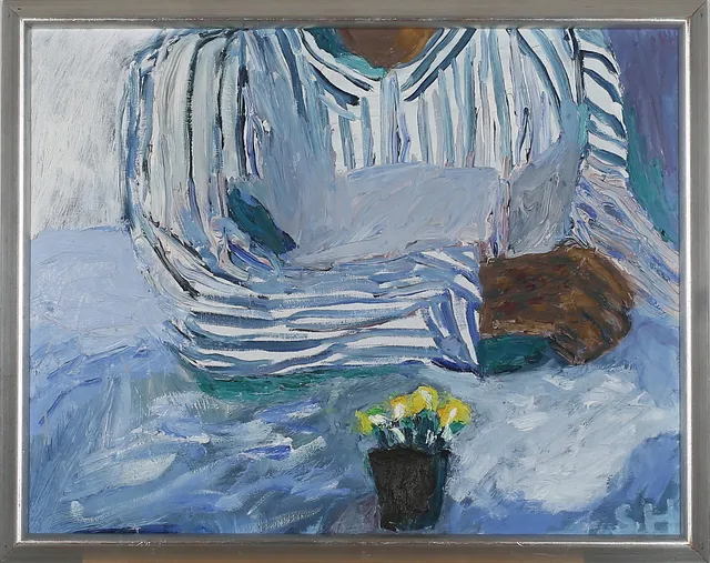 SAARA HARJU. "Våren". Olja på duk. Signerad S.H.