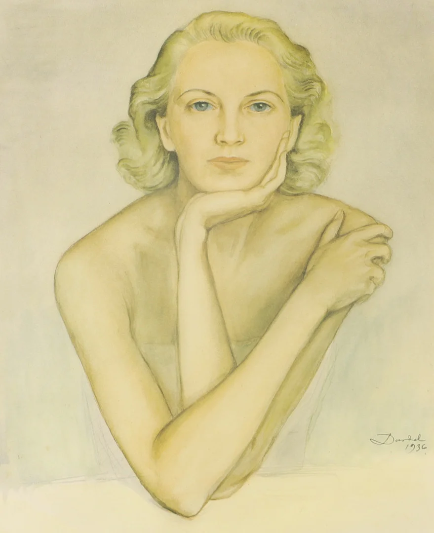 NILS DARDEL. EFTER. Porträtt, tryck, signerad i trycket. — Engravings & Prints — Helsingborgs Auktionskammare