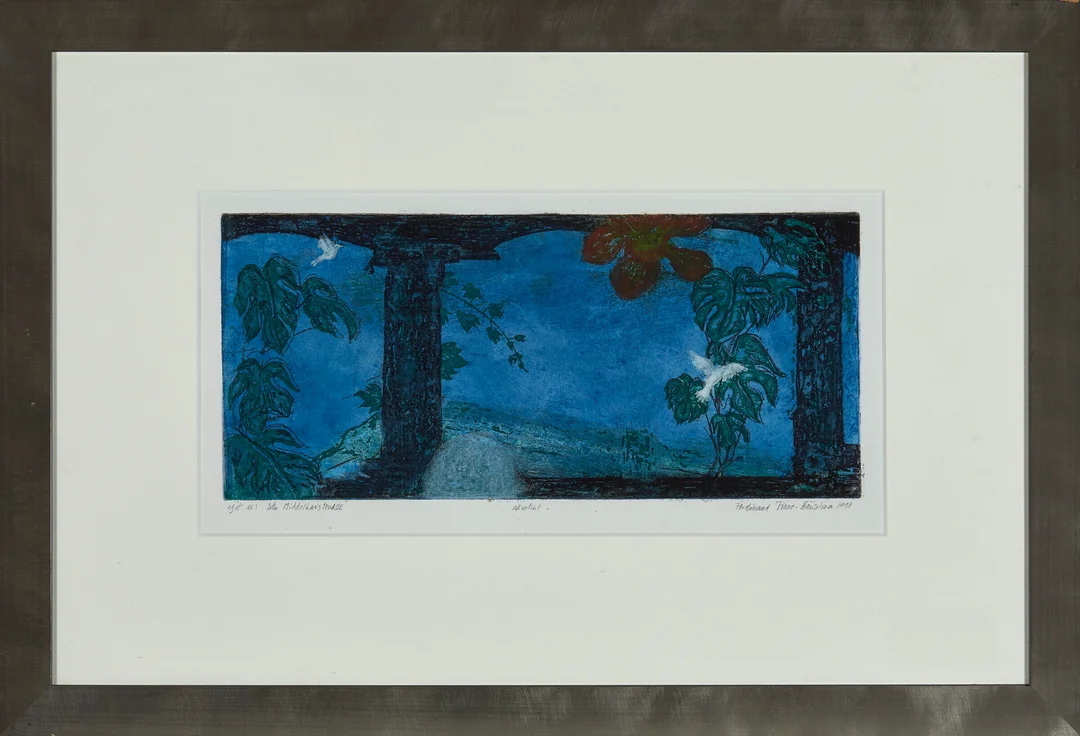 Finne, Ferdinand — "Liten middelhavsterasse" 1993 — Kunst/Grafikk — Blomqvist