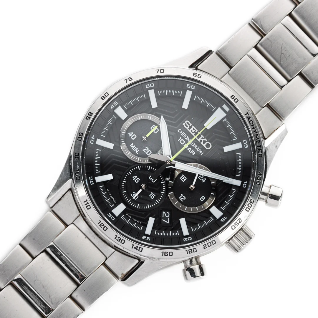 Seiko Chronograph steel wristwatch — Watches and clocks/Men’s watches — Lauritz