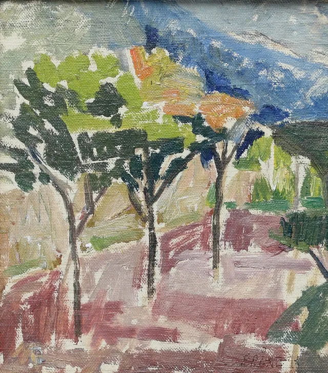 BARBRO BRÅNE (1925-1989). Olja på duk, signerad.