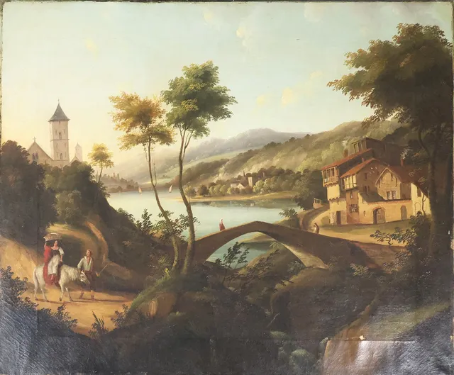 MANNER OF CLARKSON FREDERICK STANFIELD (1793-1867), "VIEW ON THE LAKE OF COMO".