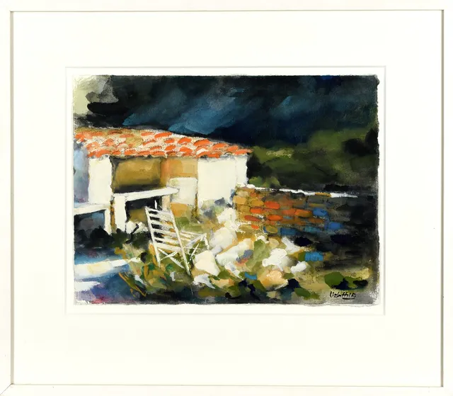 LISBETH LINDQVIST FORSBERG. Gouache på papper, signerad.