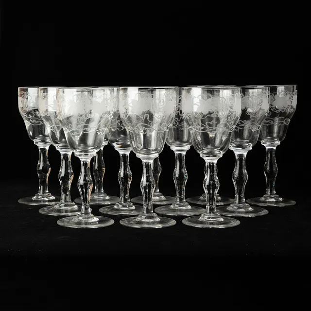 VINGLAS. 12 st, 1800-tal.