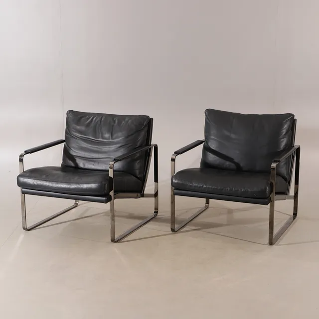 PREBEN FABRICIUS. Fåtöljer, 1 par, "Fabricius Armchair", Walter Knoll.