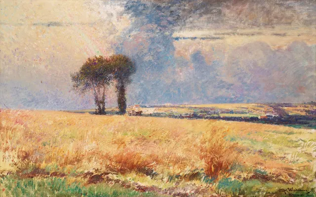 Alfred Wahlberg, "Åskvädersstämning från fälten vid Auvers".