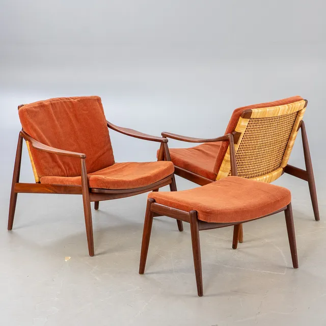 HARTMUT LOHMEYER. 2 Sessel + Hocker aus dem Programm 400 für Wilkhahn (3).