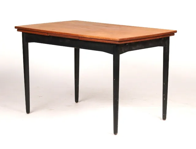Danish furniture manufacturer, dining table with Dutch extension, 1960s