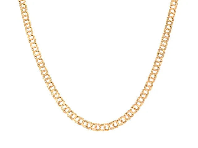 COLLIER, 18K guld, bismarcklänk, Jo´ans guld, Köping 1984, bredd 5 mm, längd 51 cm, vikt 22,1 g.