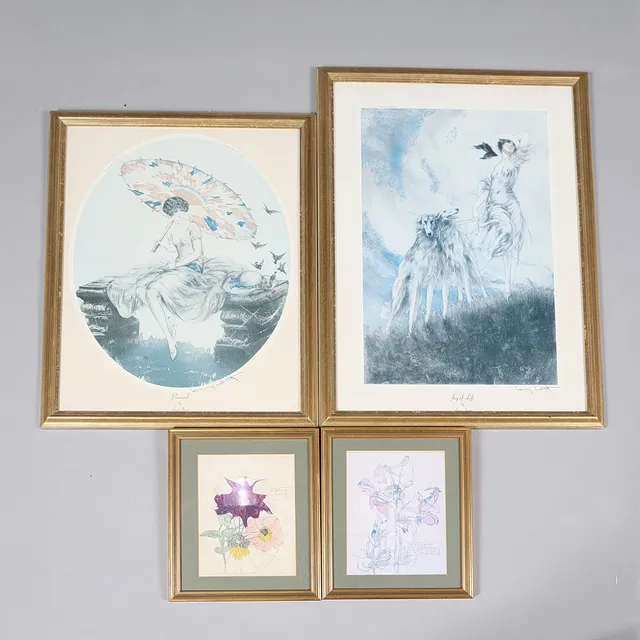 CHARLES RENNIE MACKINTOSH AND LOUIS ICART, FOUR PRINTS (4).