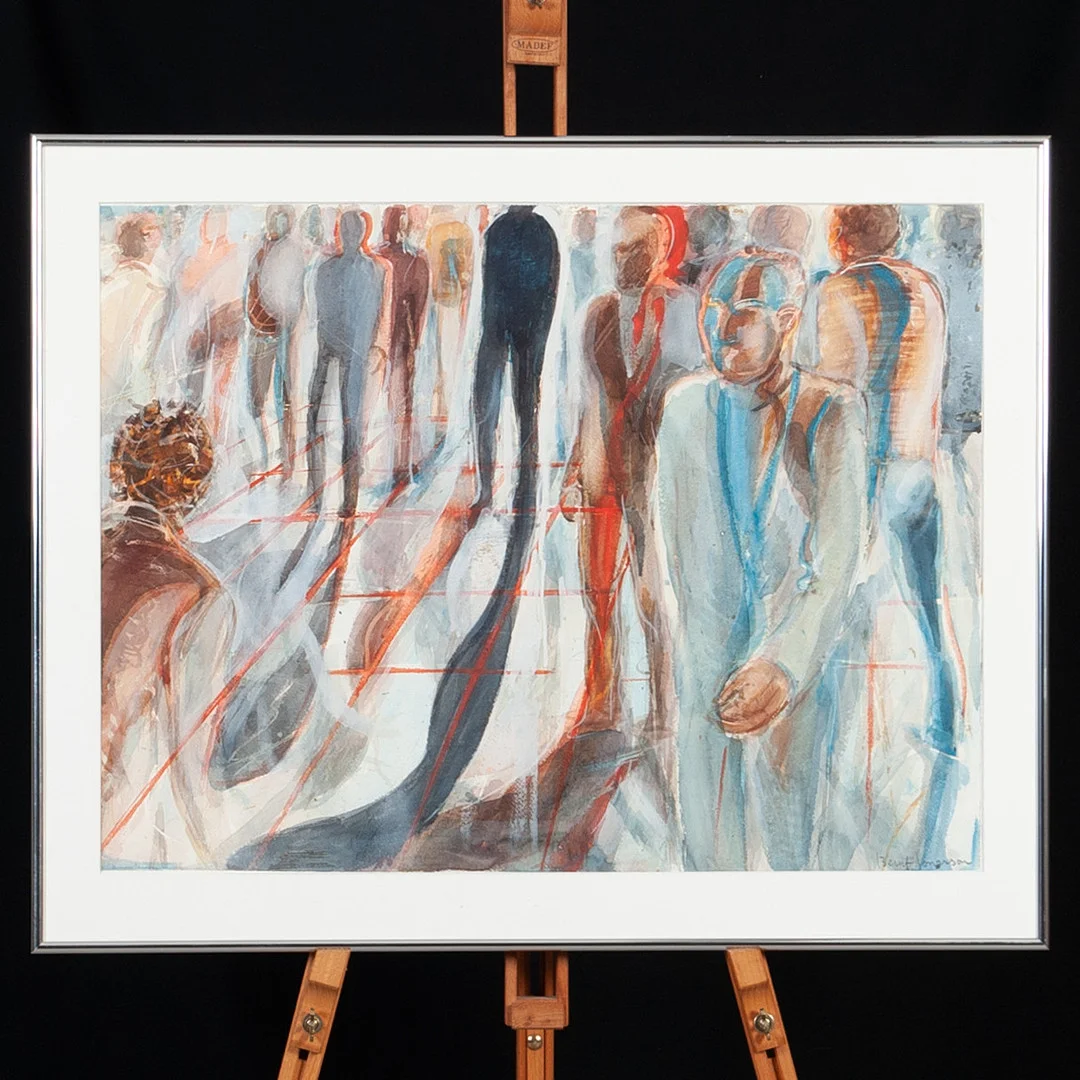 BERNT JONASSON. Blandteknik, komposition, signerad. — Paintings — Laholms Auktionskammare