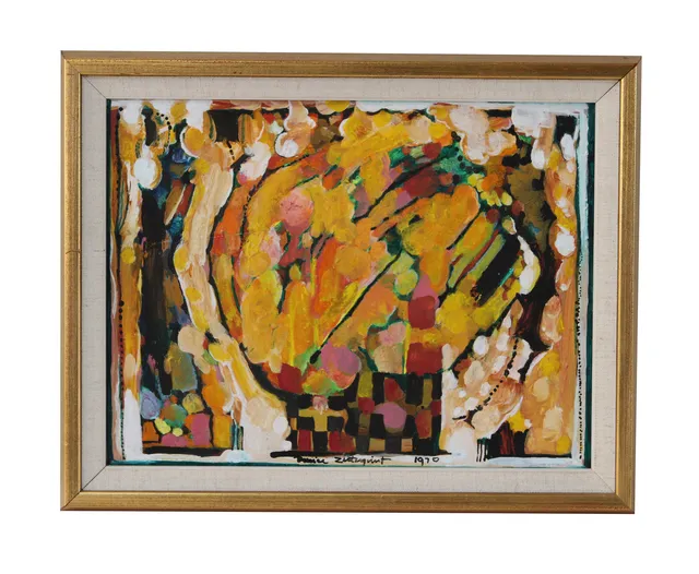 DENICE ZETTERQVIST. "Petrifikat". Acryl, signerad.