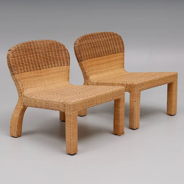 THOMAS SANDELL. LOUNGEFÅTÖLJER, 2 ST, ROTTING, IKEA PS 2001.