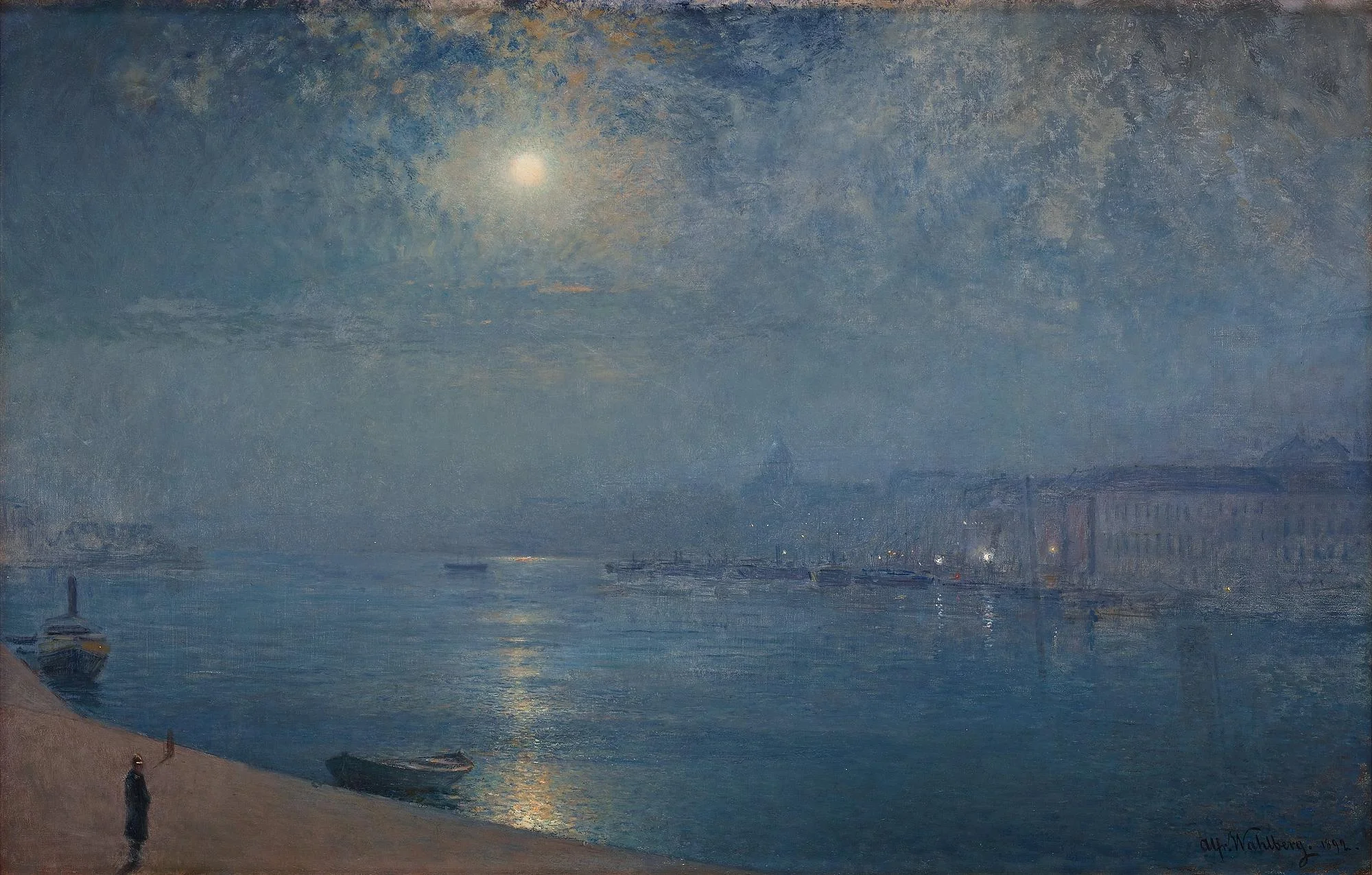 Alfred Wahlberg, "Partie de Stockholm (Clair de Lune)". — Bukowskis