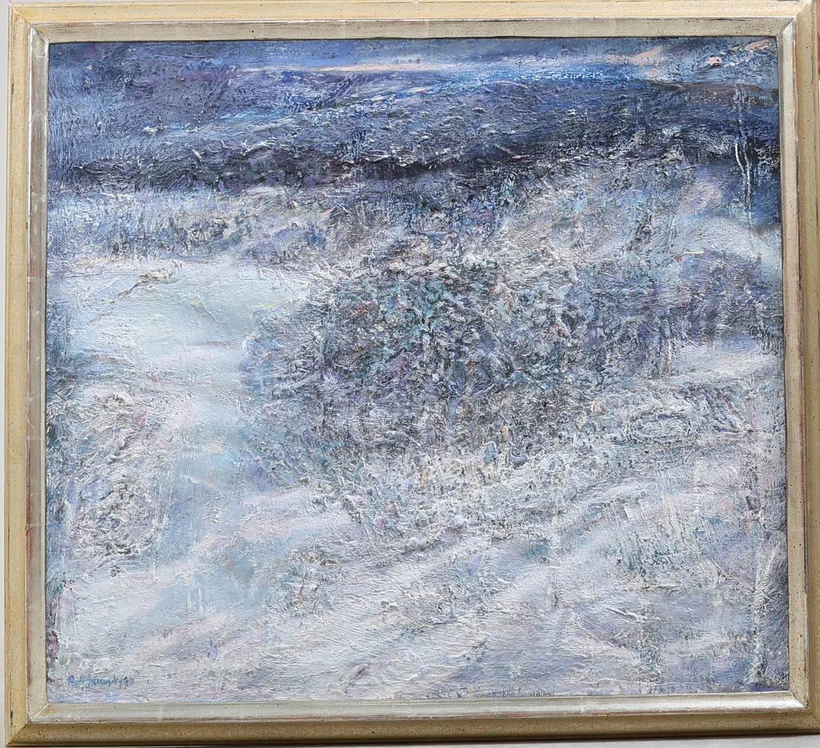 ROLF ERLING NYGREN. Vinterlandskap, olja på duk, signerad och daterad a tergo 1969. — Paintings — Gomér & Andersson Nyköping