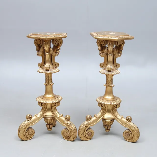 GUERIDONER, 1 par, barockstil, 1900-tal.