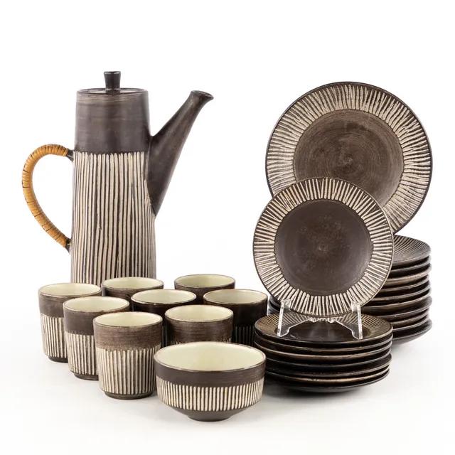 EIGIL HINRICHSEN. kaffeservis, 29 delar, Bröderna Rasmussen, Danmark.