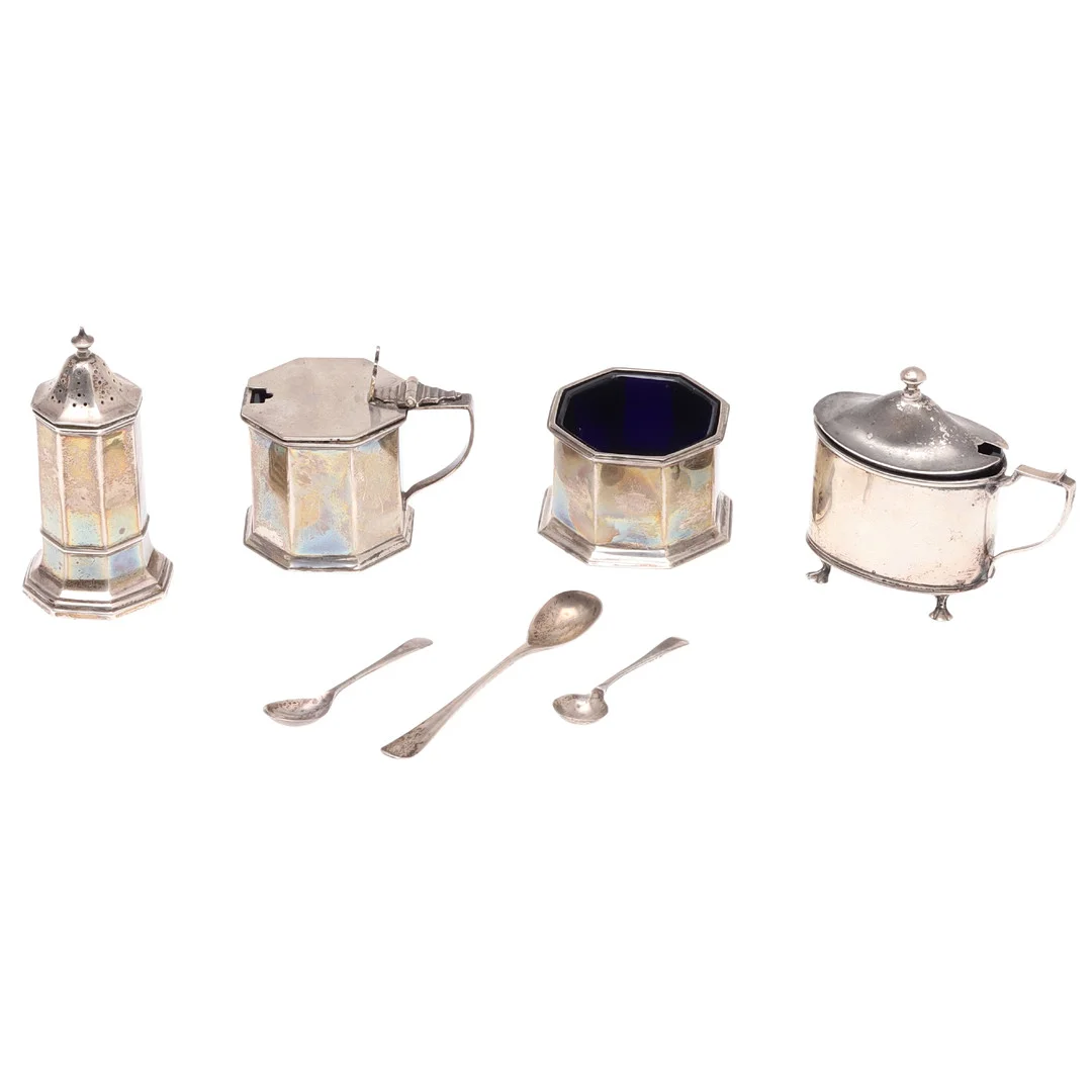SILVER CONDIMENTS. — Silver — Lawrences Auctioneers