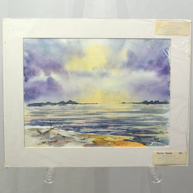 MICHAEL HENSEL (1958). LANDSCHAFTSDARSTELLUNG, AQUARELLGEMÄLDE AUF PAPIER, DEUTSCHLAND, 1998.