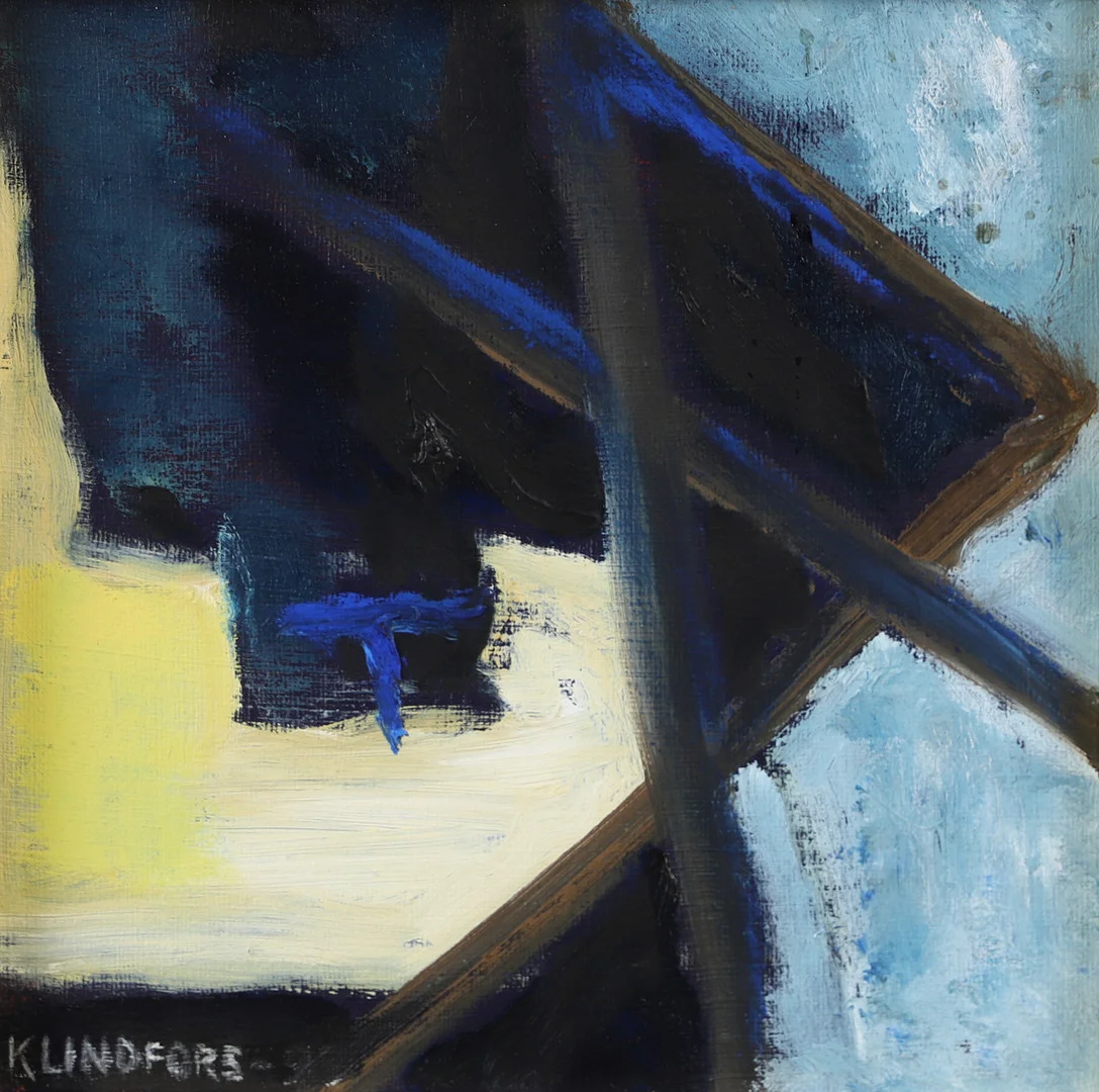 KENT LINDFORS. "Rivningskåk III", olja på duk, signerad K. Lindfors. — Paintings — Helsingborgs Auktionskammare