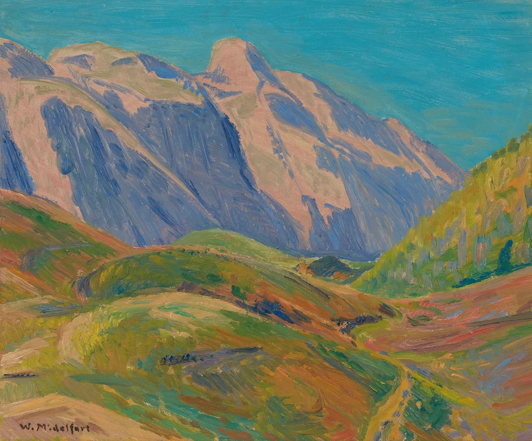 Midelfart, Willi — "Ved Gjende" 1955 — Kunst/Maleri — Blomqvist