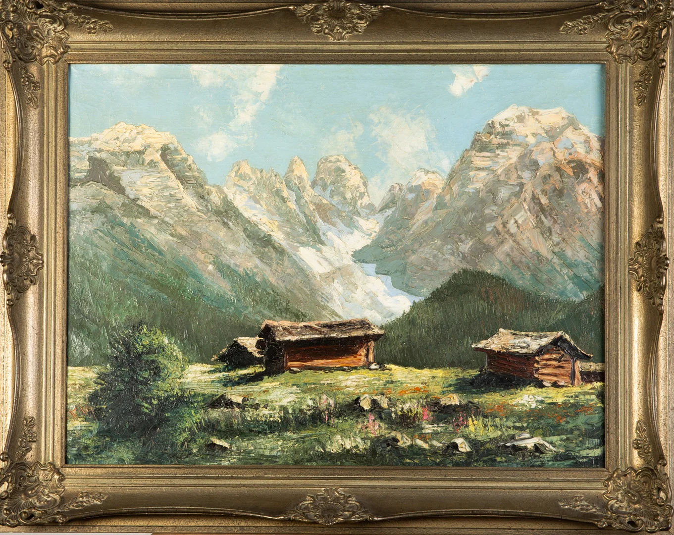 Unbekannter Künstler, Gemälde, Alpenlandschaft. — Paintings — Stockholms Auktionsverk Köln