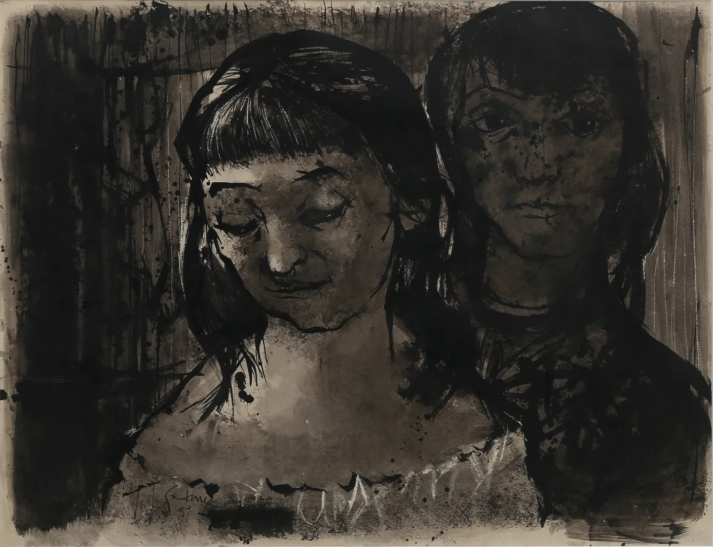 YVES GANNE. PORTRÄTTSTUDIE. — Paintings — Crafoord Auktioner Lund